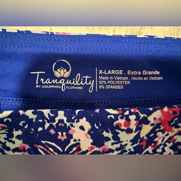 Tranquility by Colorado Clothing 
"Blue Tapestry" Active Workout Skirt Skort - Picture 5 of 7